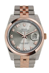 Rolex Datejust 36 Steel Roman Dial And 18K Rose Gold Jubilee Watch 116201 / None